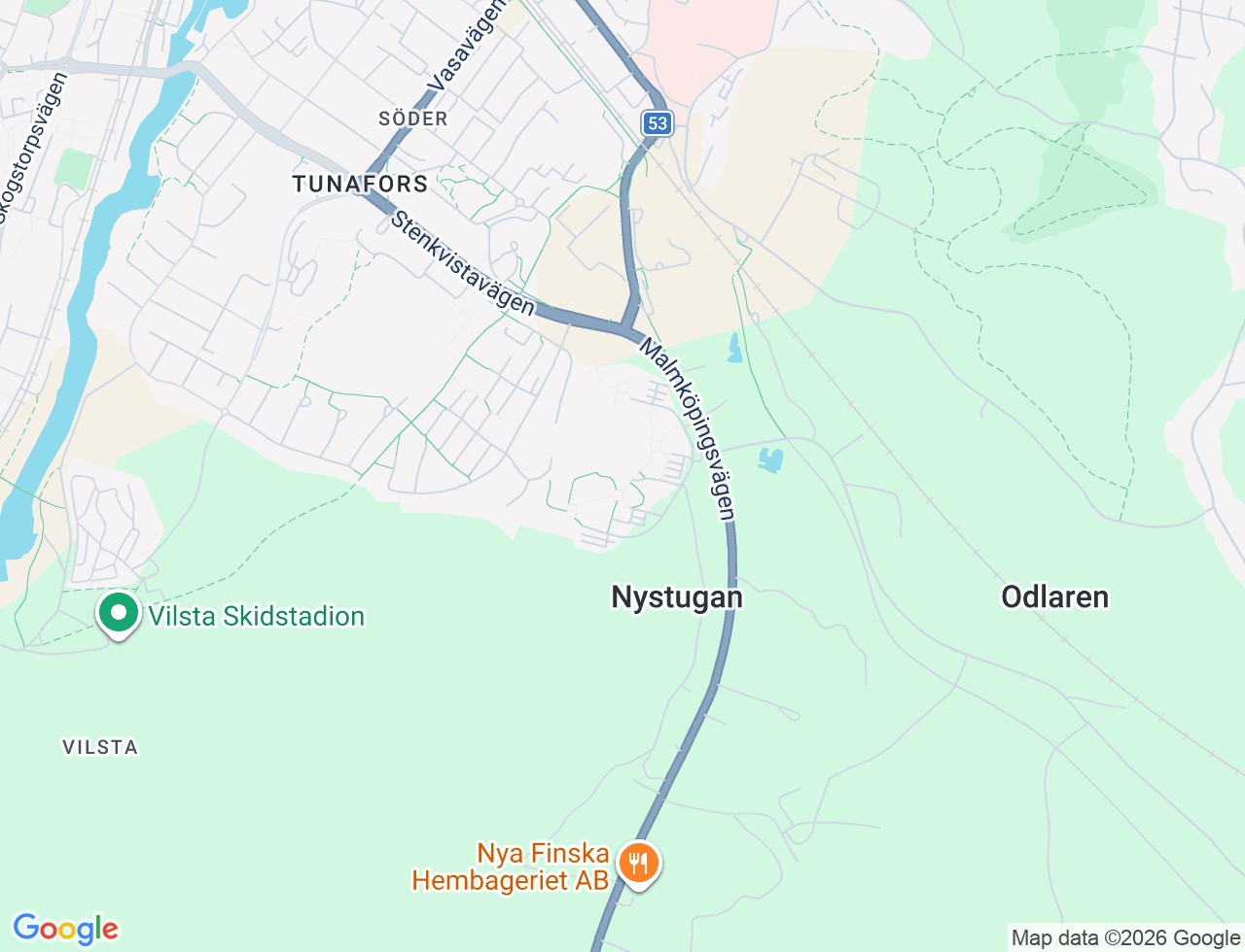 Karta över Skrinnarvägen 13 i 59 Eskilstuna