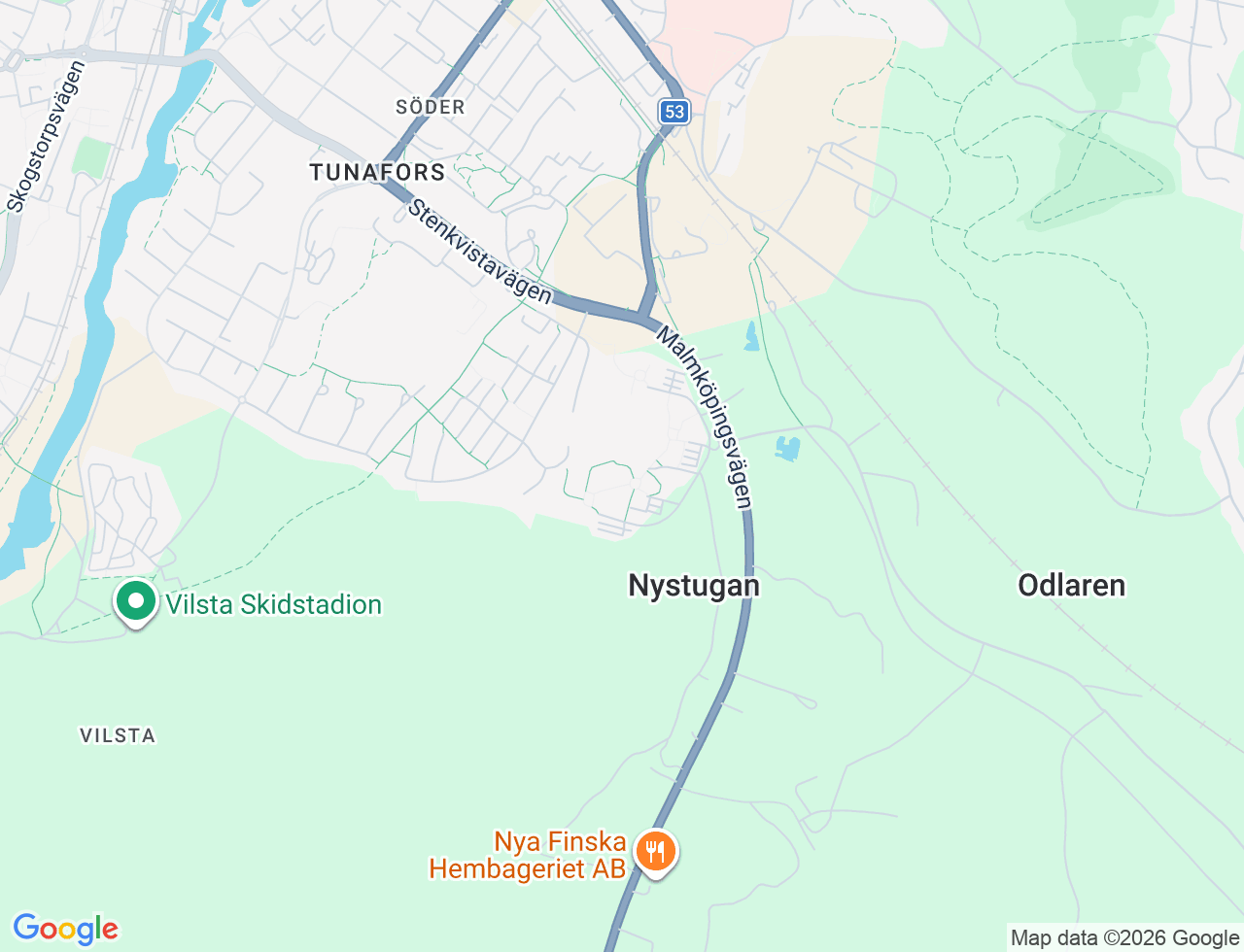 Karta över Skrinnarvägen 14 i 59 Eskilstuna