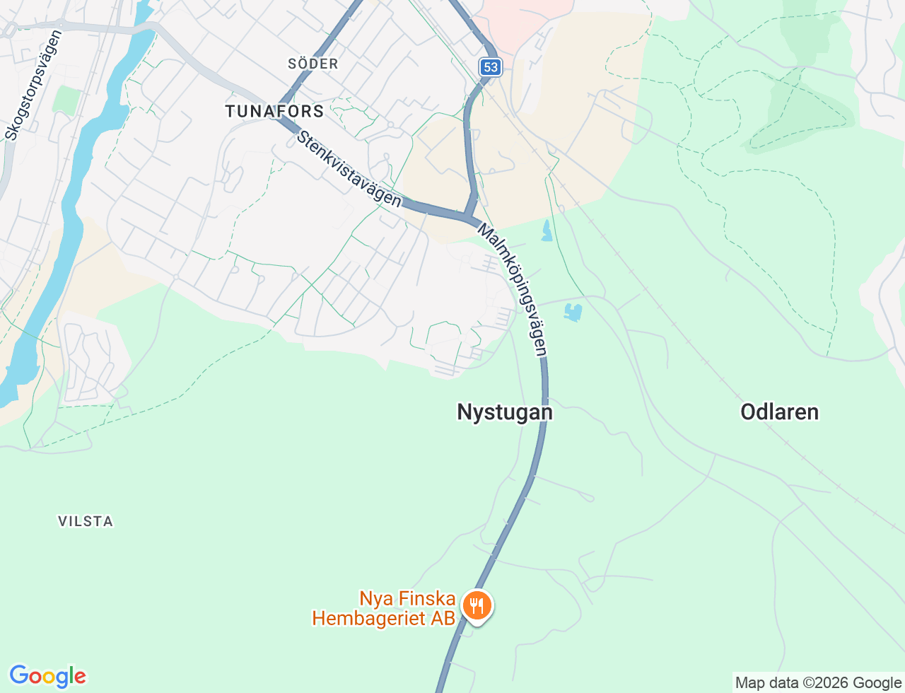 Karta över Skrinnarvägen 15 i 59 Eskilstuna