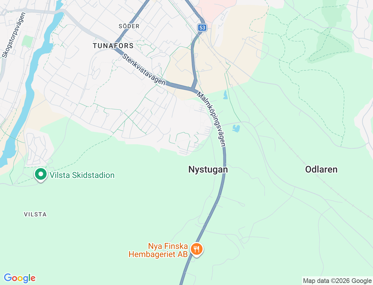 Karta över Skrinnarvägen 15 i 59 Eskilstuna