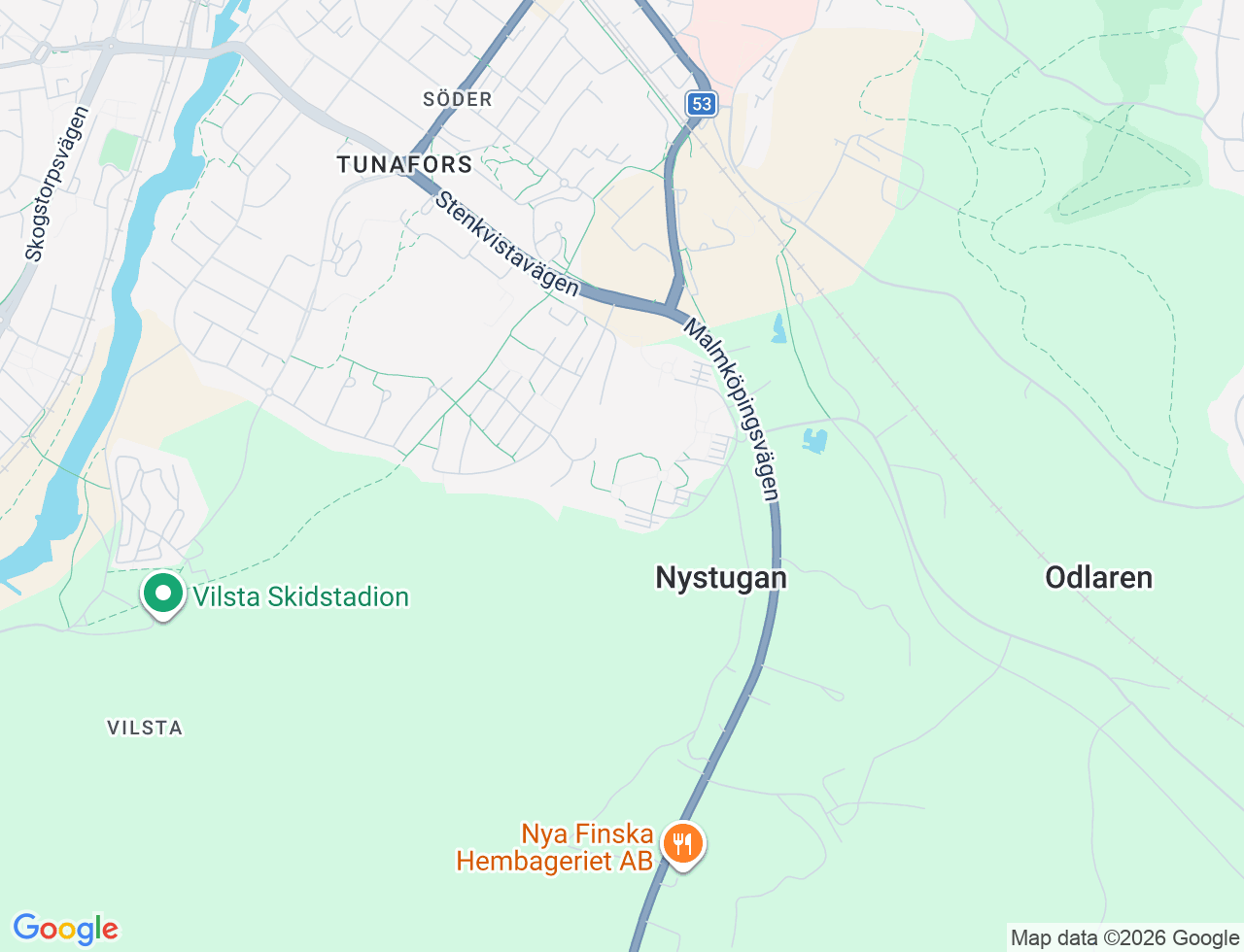 Karta över Skrinnarvägen 18 i 59 Eskilstuna