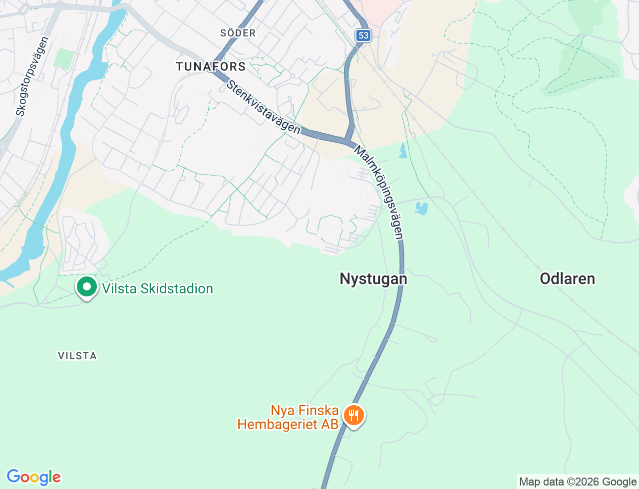 Karta över Skrinnarvägen 21 i 59 Eskilstuna