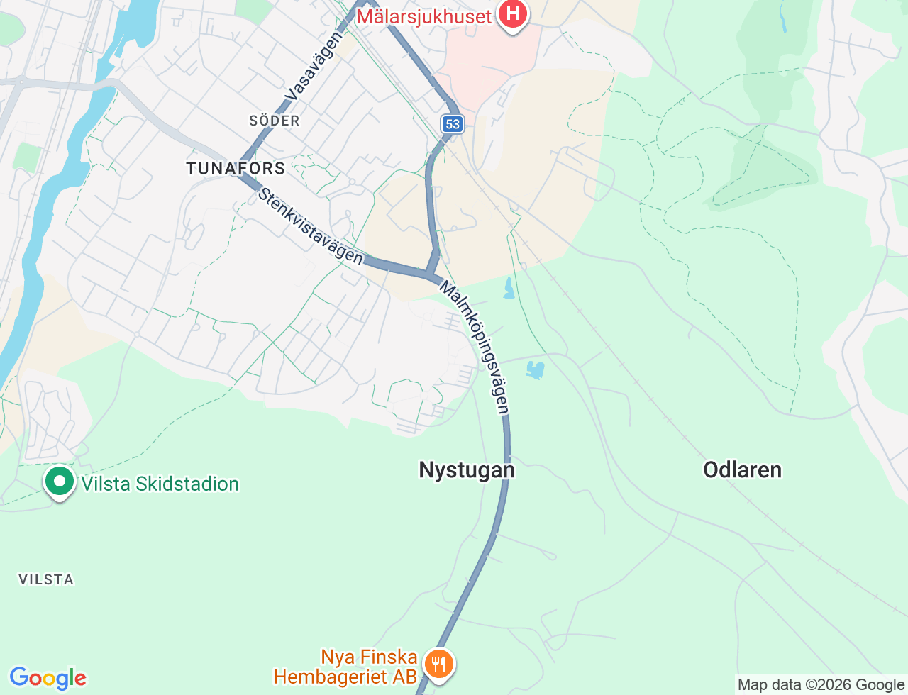 Karta över Skrinnarvägen 7 i 59 Eskilstuna