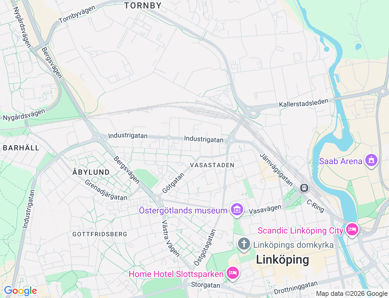 Karta över Slöjdgatan 3 i 56 Linköping