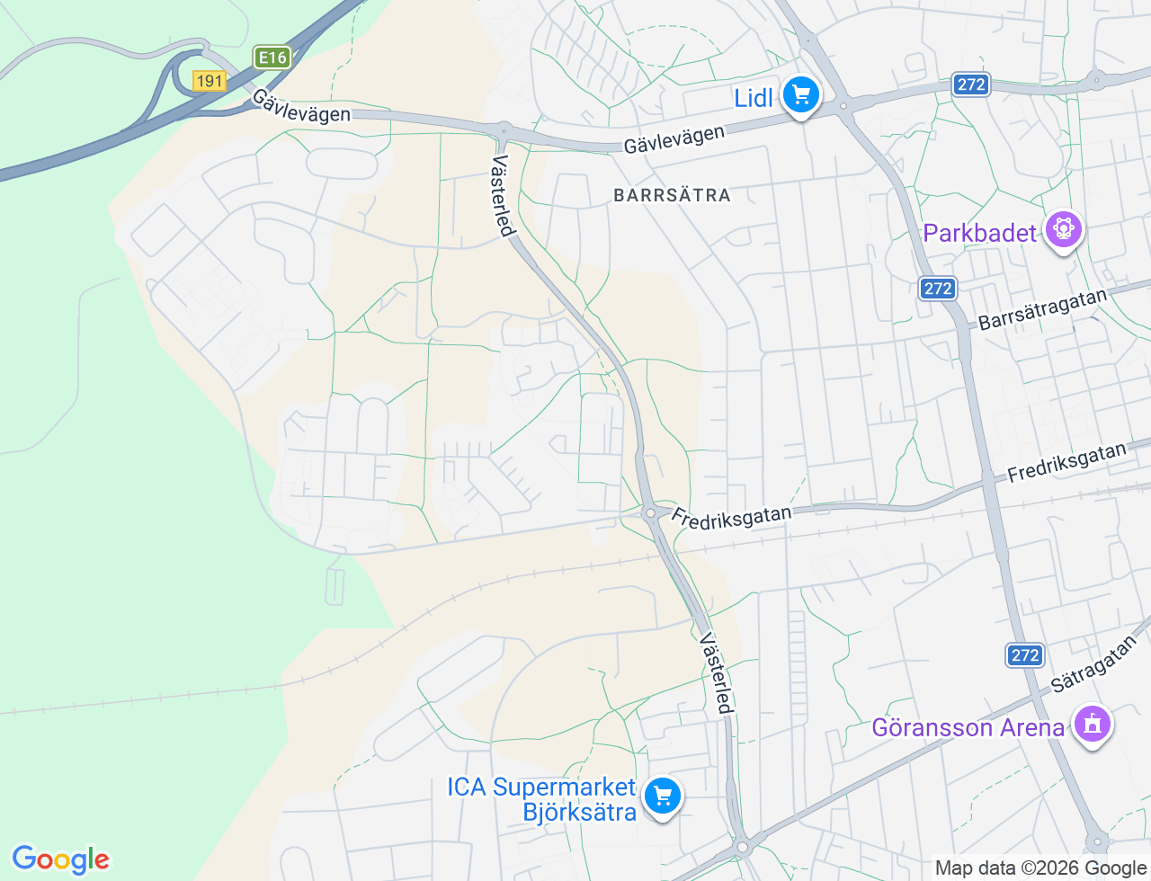Karta över Smultronbacken 11 i 37 Sandviken