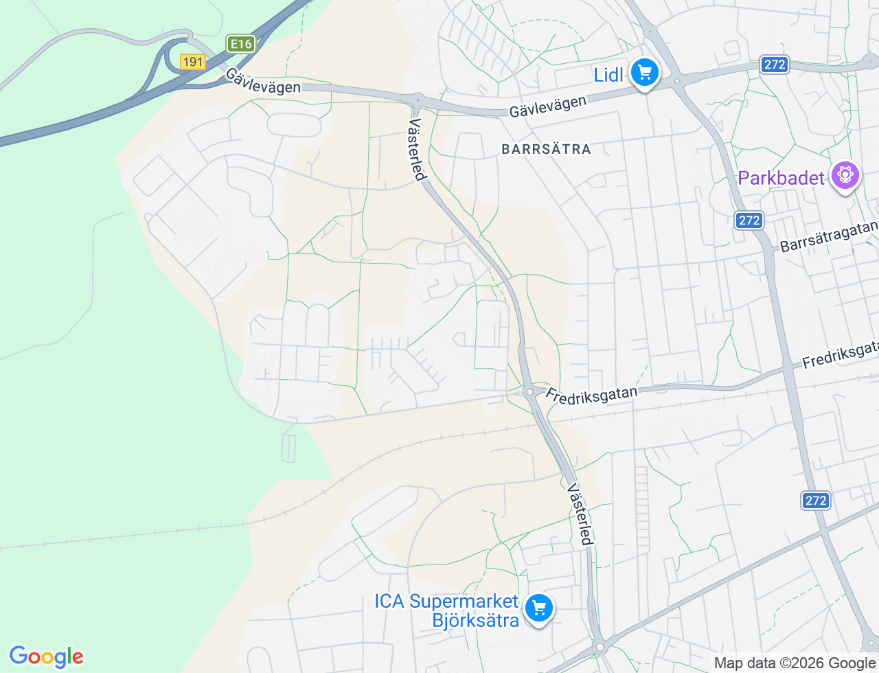 Karta över Smultronbacken 17 i 37 Sandviken