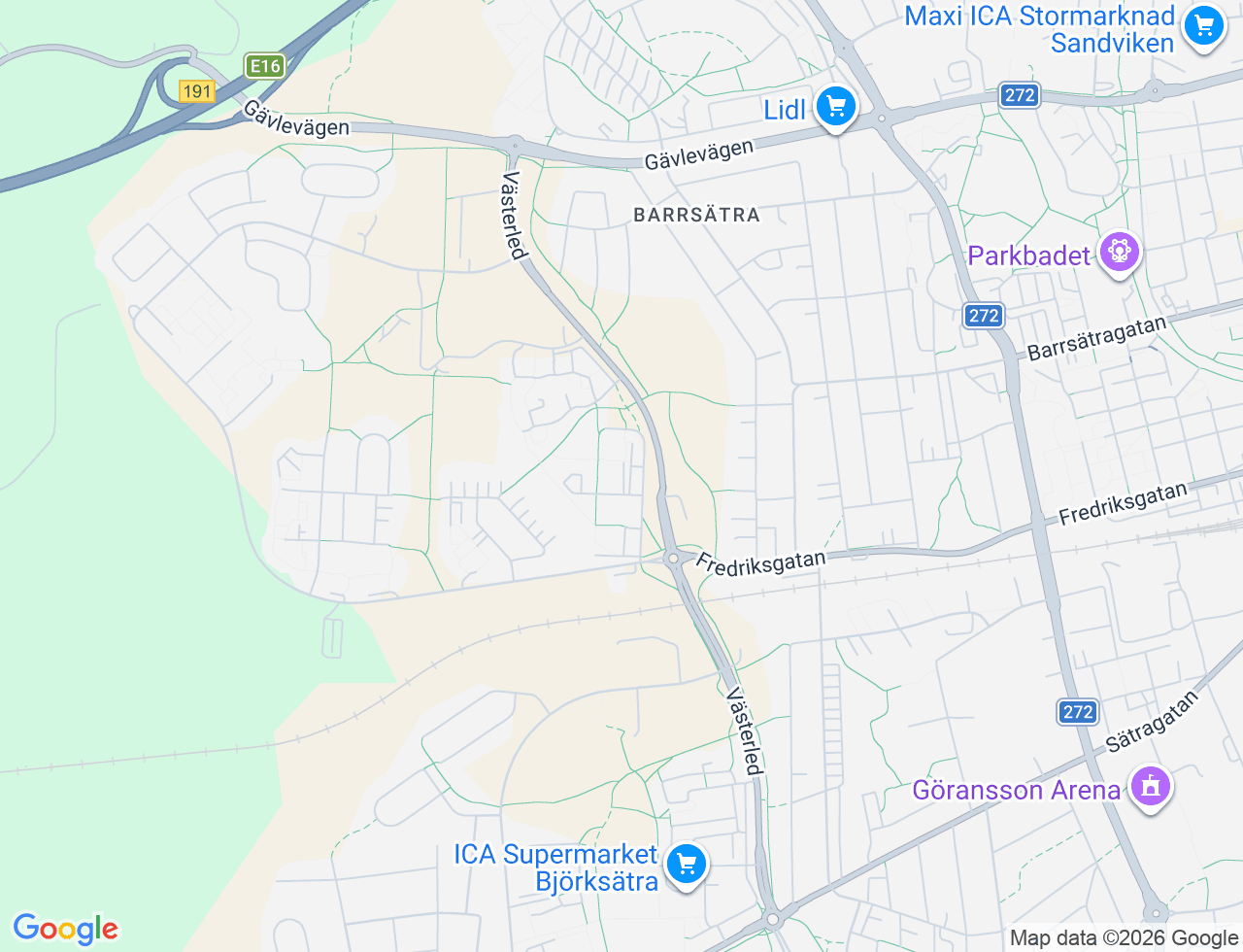 Karta över Smultronbacken 21B i 37 Sandviken