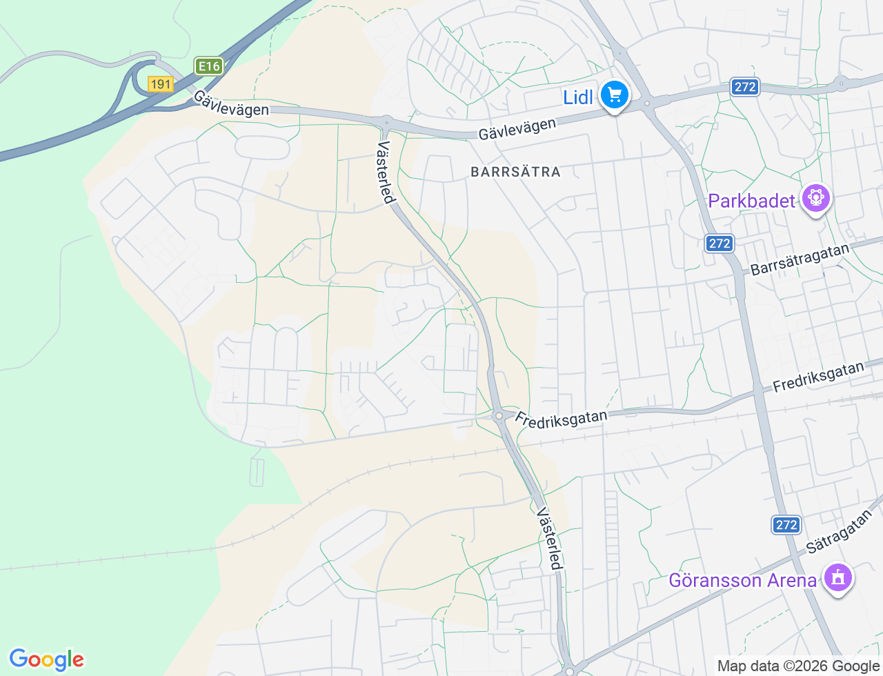 Karta över Smultronbacken 27 i 37 Sandviken