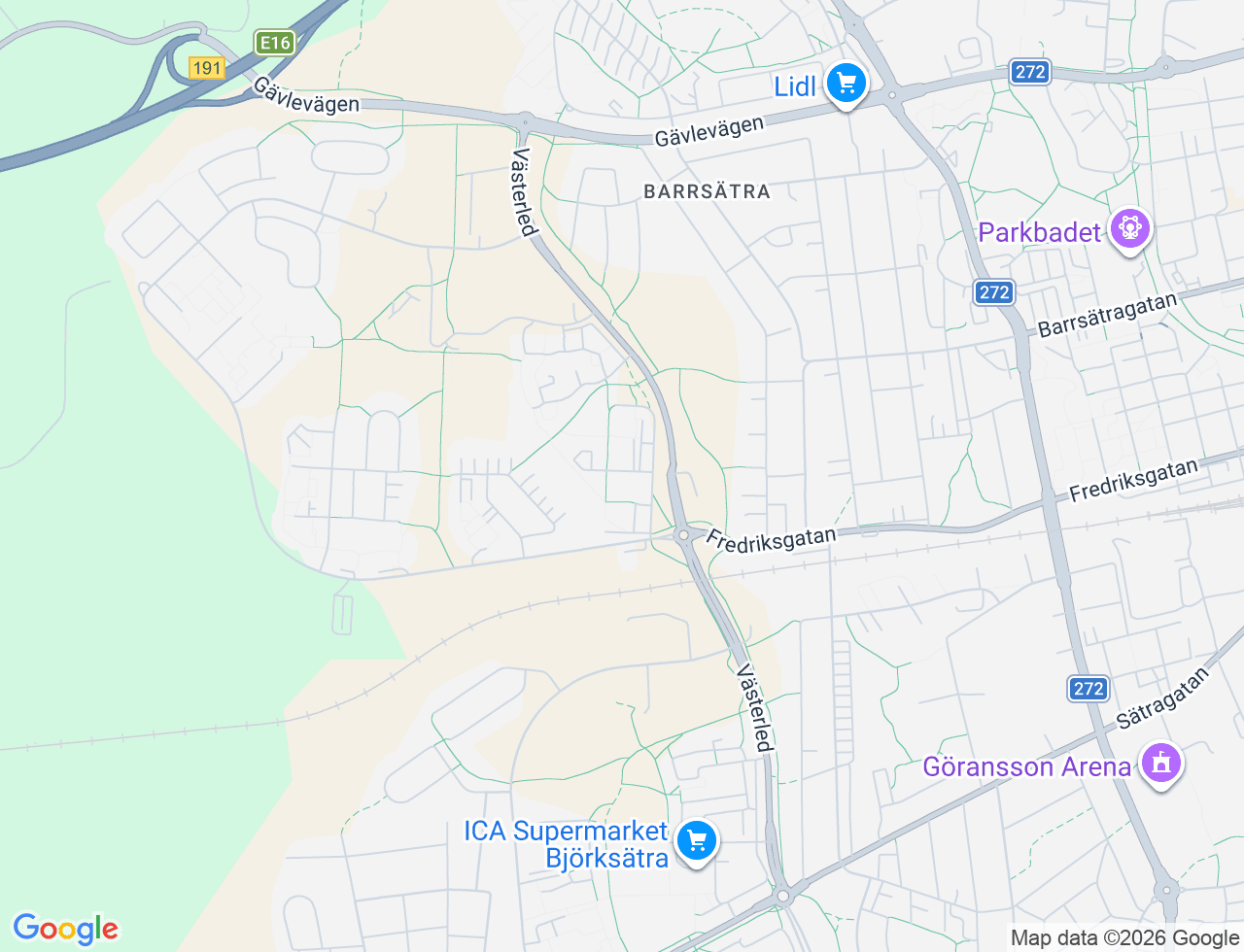 Karta över Smultronbacken 7B i 37 Sandviken