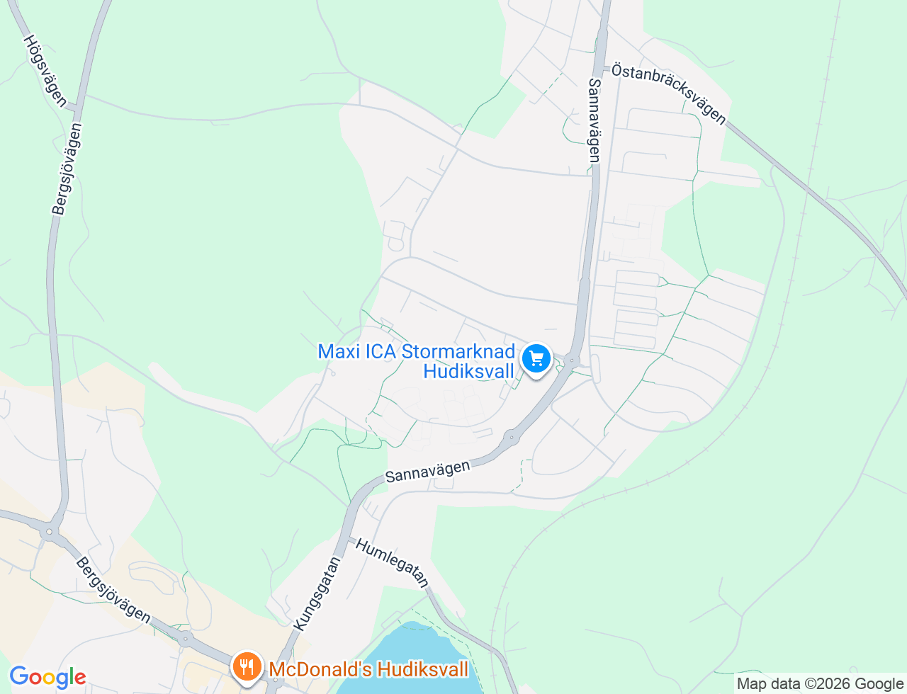 Karta över Solbågen 17B i 34 Hudiksvall