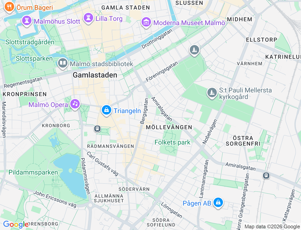 Karta över Spångatan 31A i 53 Malmö