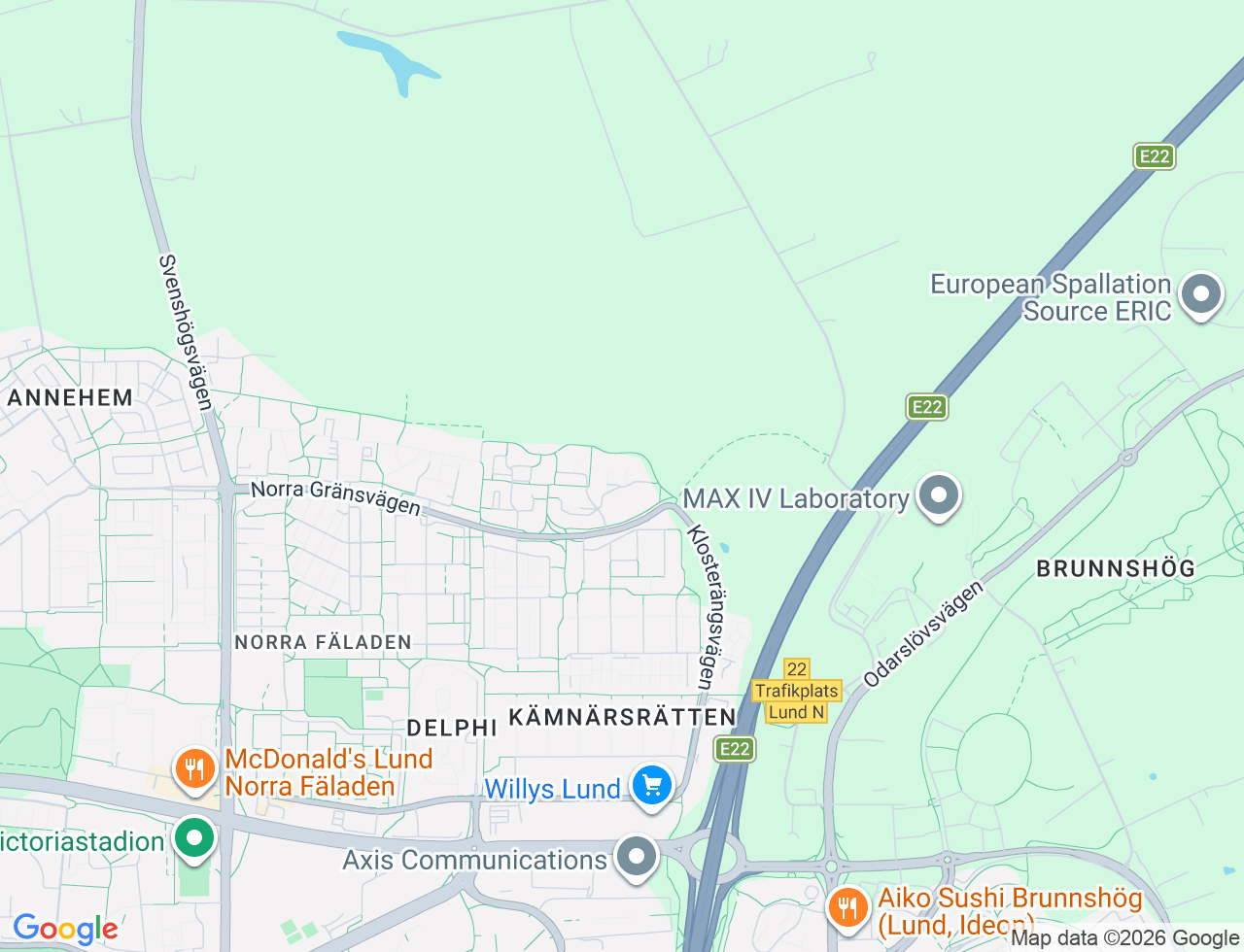 Karta över Stiftsvägen 10 i 57 Lund