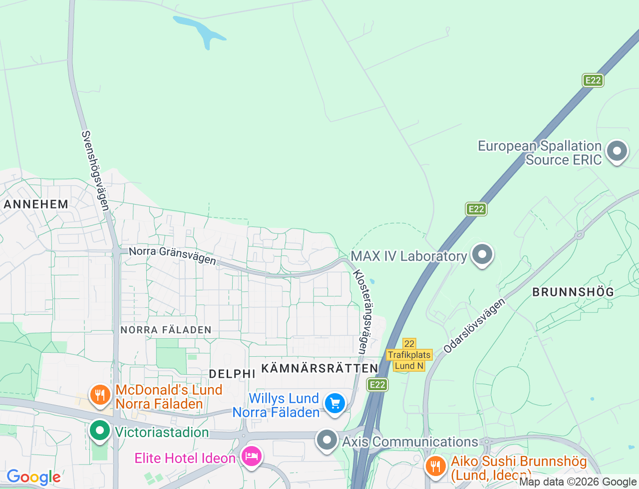 Karta över Stiftsvägen 10 i 57 Lund