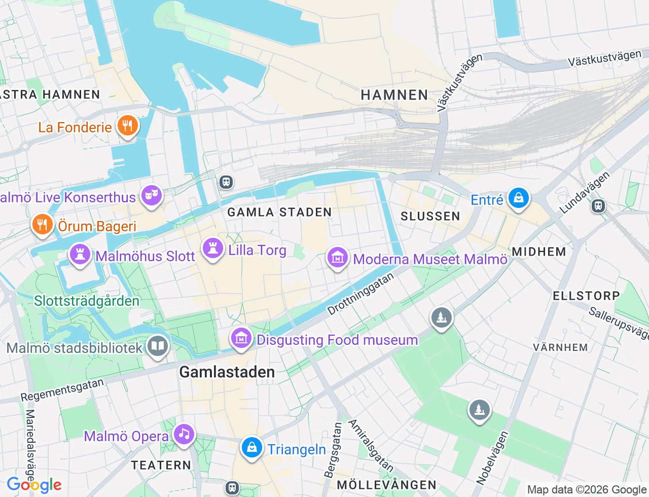 Karta över Stora Kvarngatan 53 i 29 Malmö