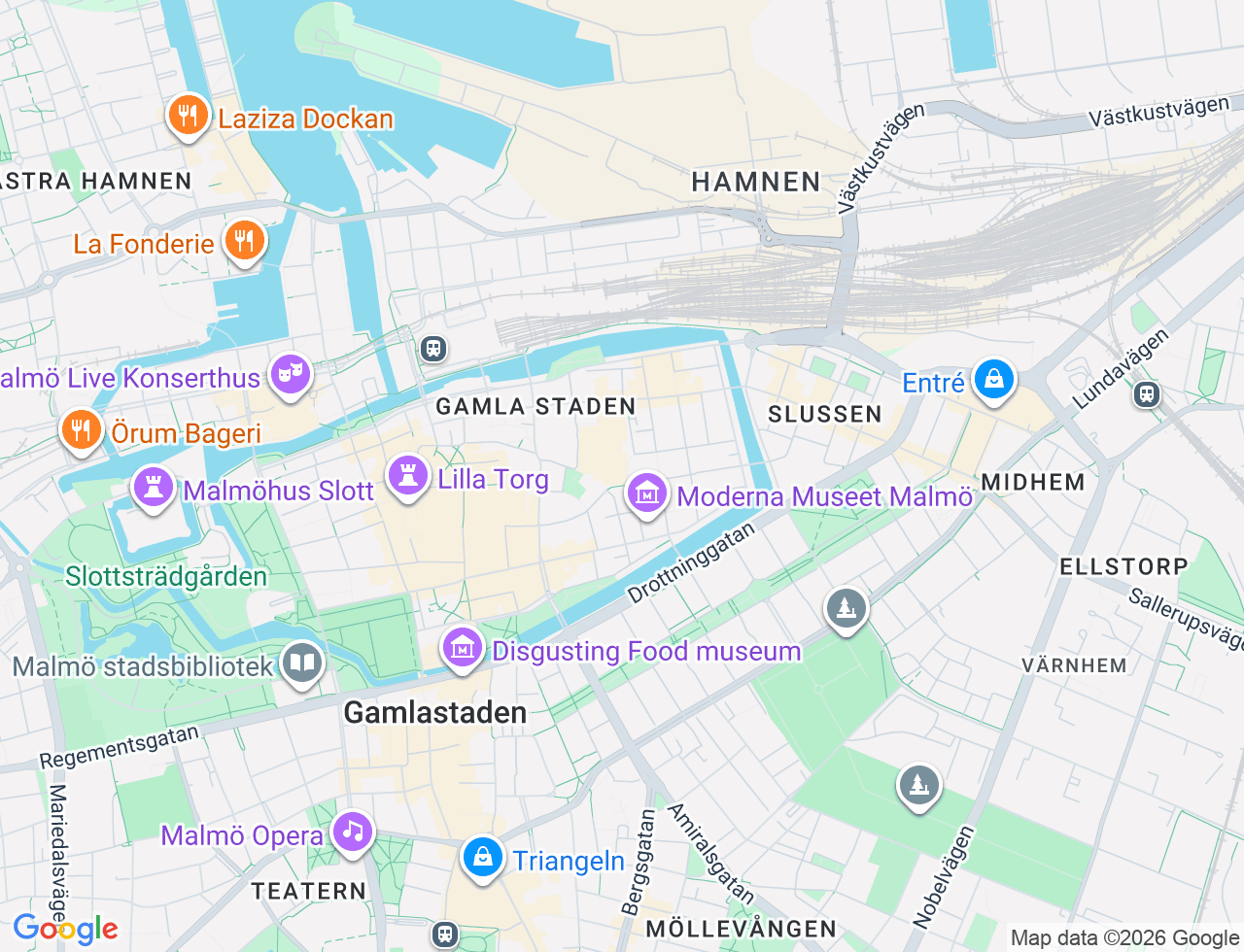 Karta över Stora Kvarngatan 53 i 29 Malmö