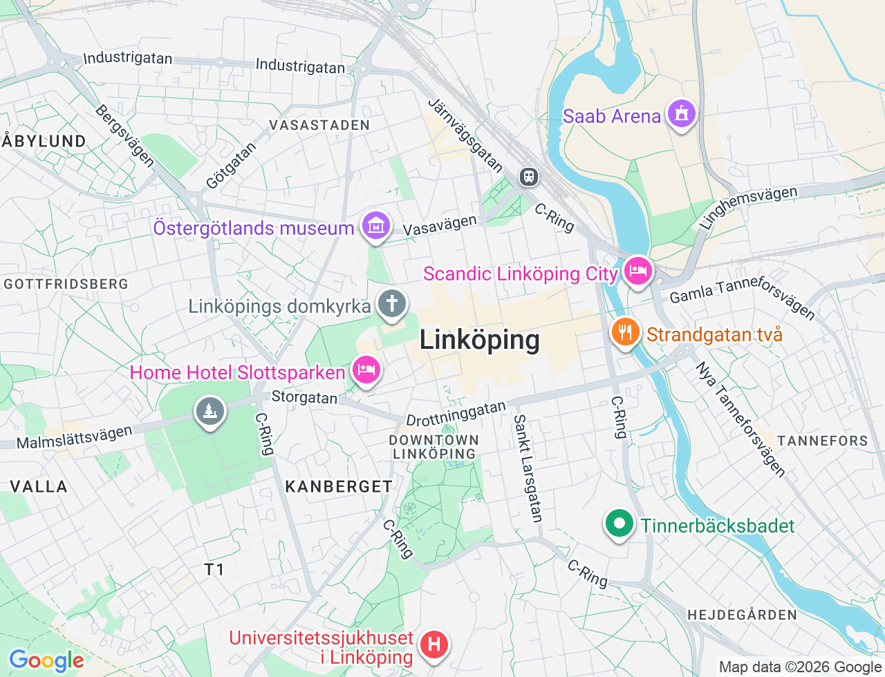 Karta över Stora Torget 5 i 19 Linköping