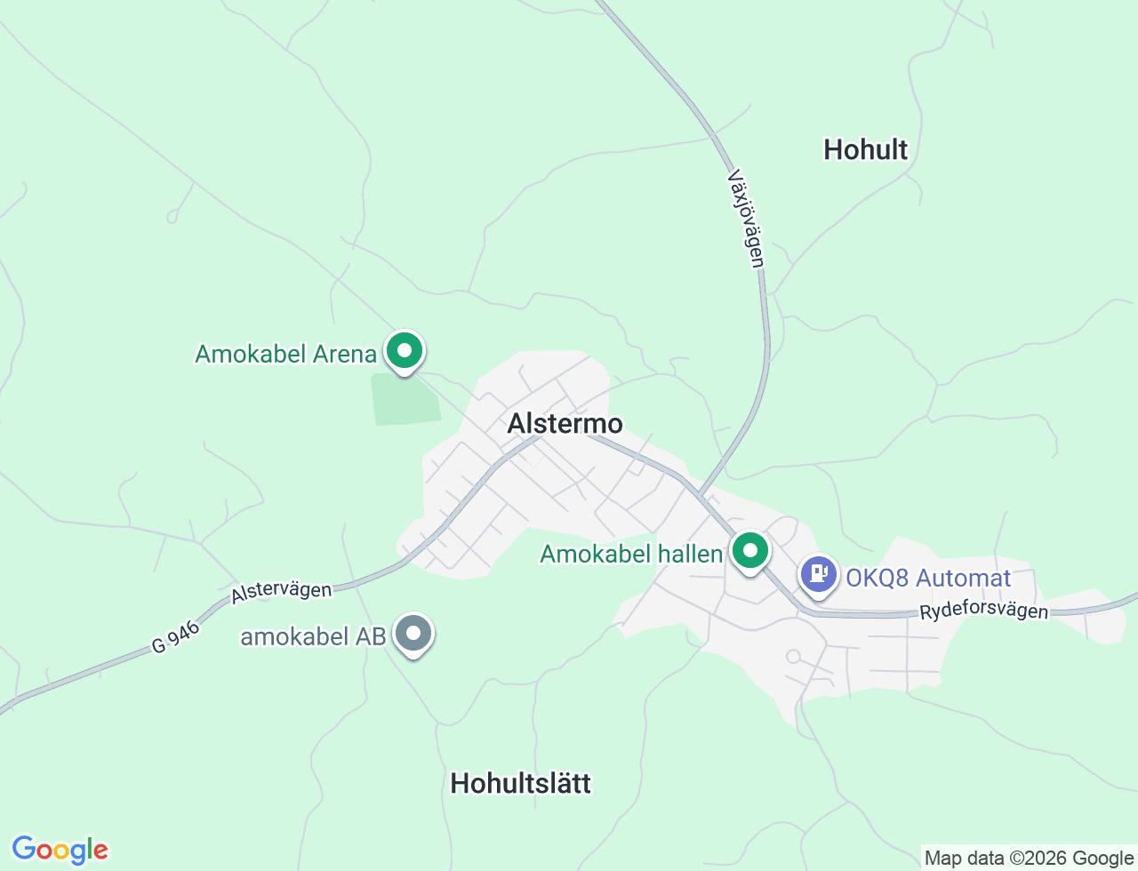 Karta över Storgatan 28A i 43 Alstermo