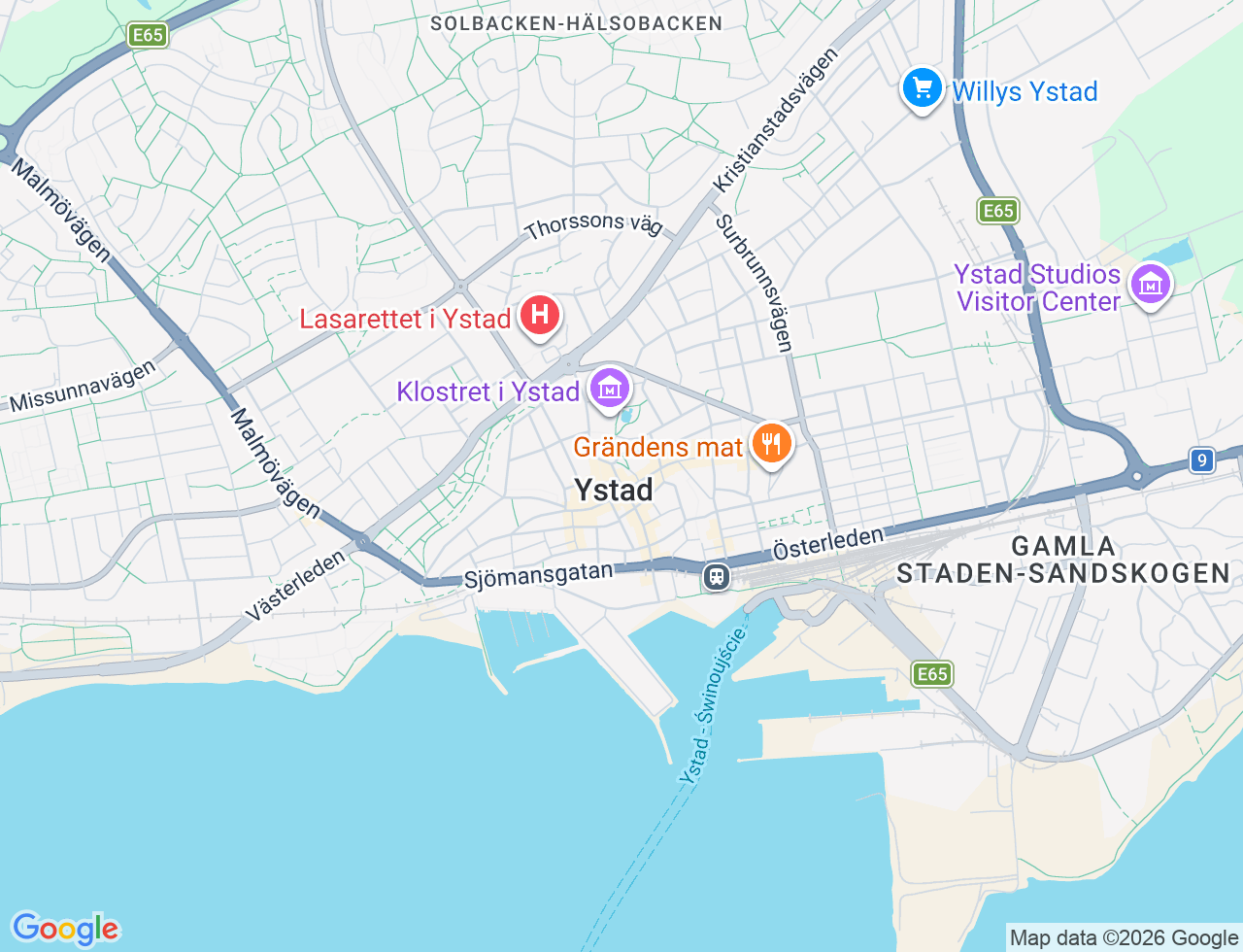 Karta över Stortorget 6 i 43 Ystad