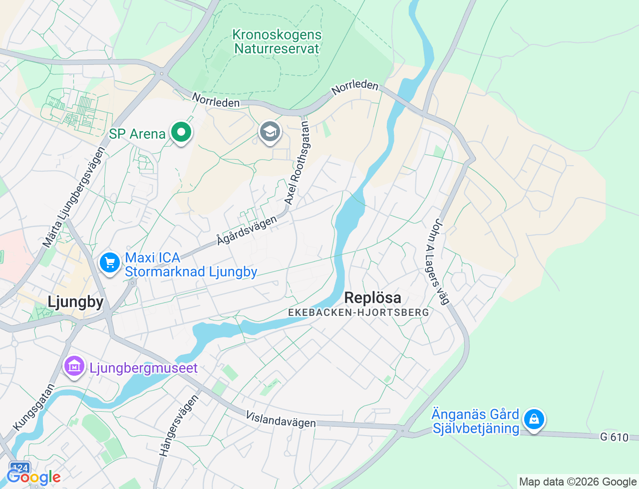 Karta över Strömgatan 22C i 41 Ljungby