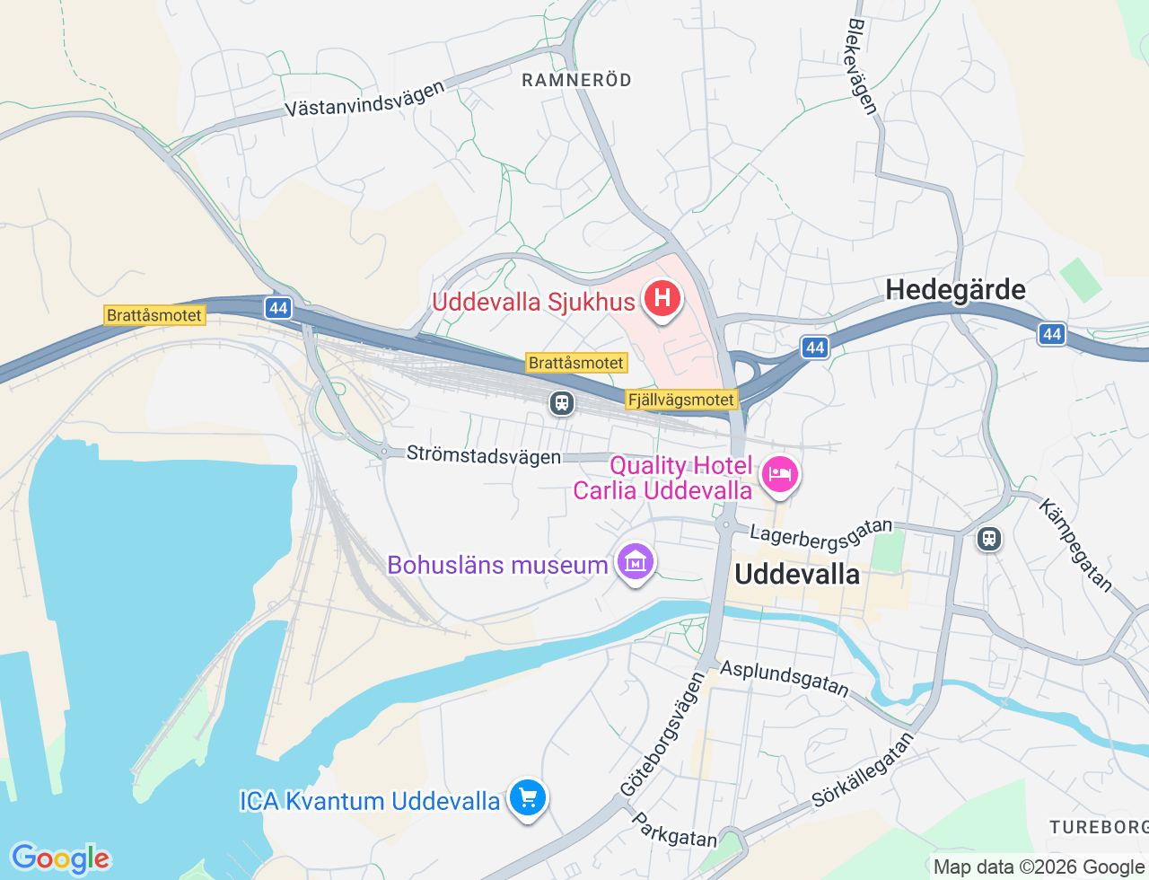 Karta över Strömstadsvägen 30C i 50 Uddevalla