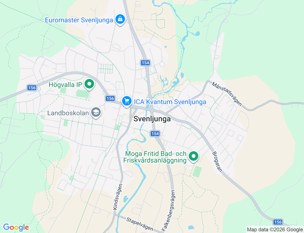 Karta över Svenljunga i Sverige