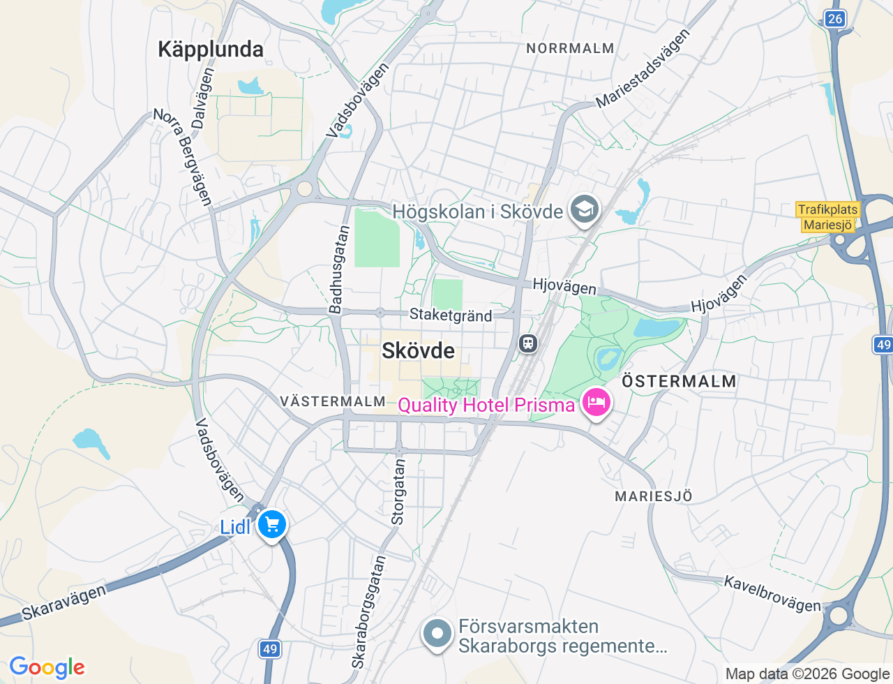 Karta över Torggatan 15B i 30 Skövde