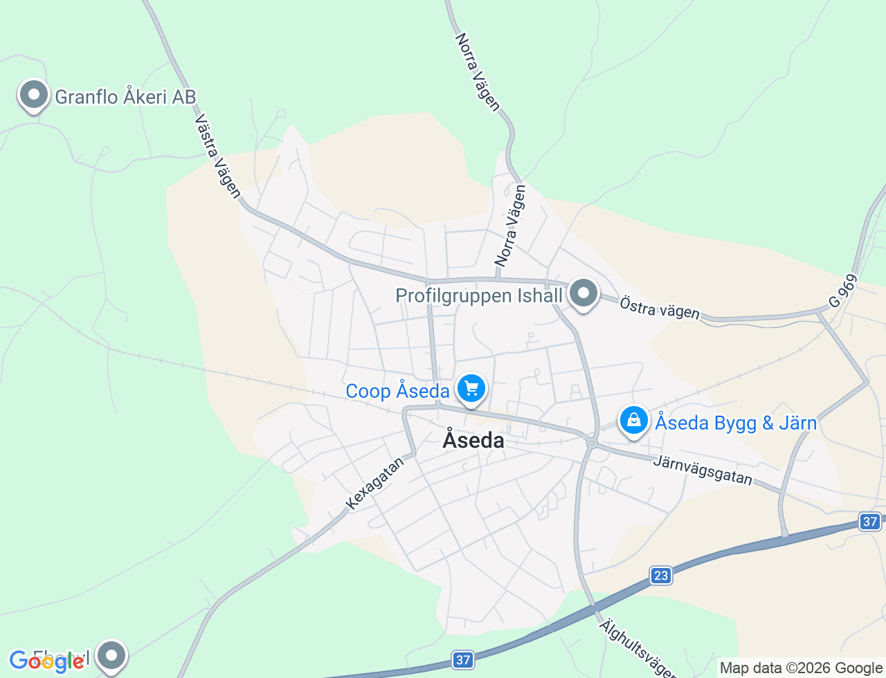 Karta över Torggatan 2B i 30 Åseda