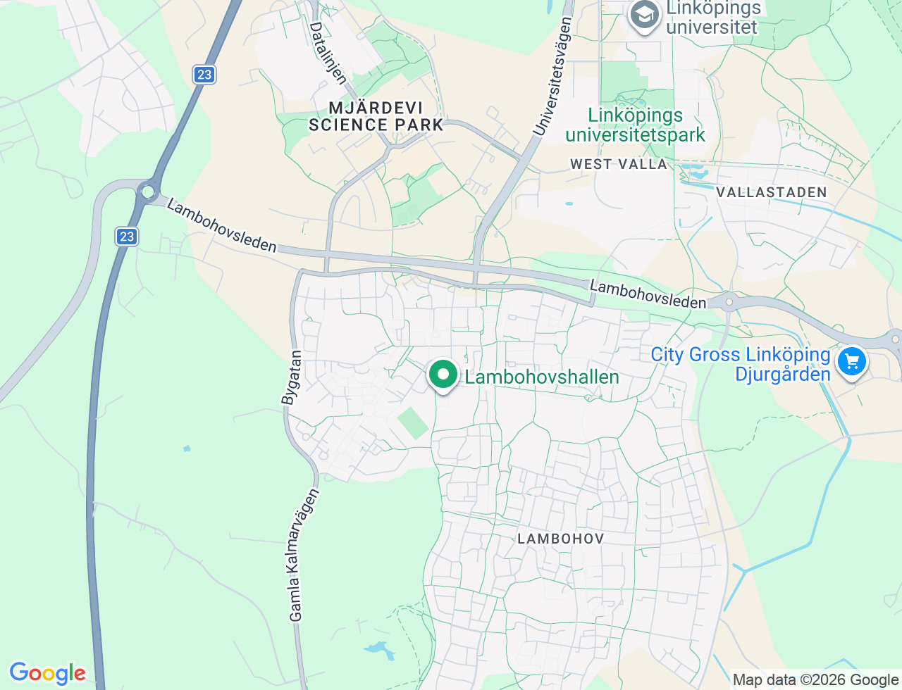 Karta över Tröskaregatan i Linköping