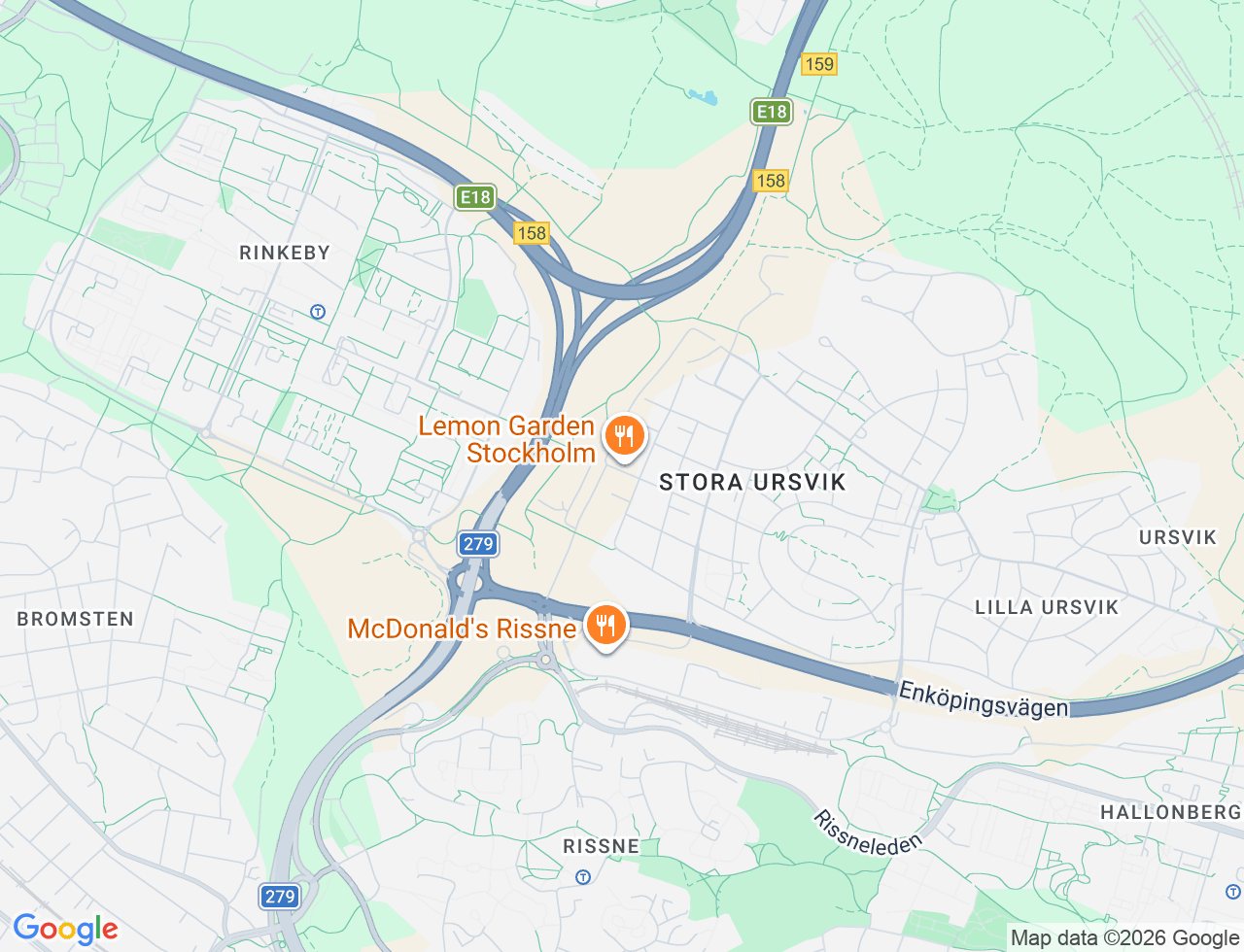 Karta över Ursviks Allé 63 i 66 Sundbyberg