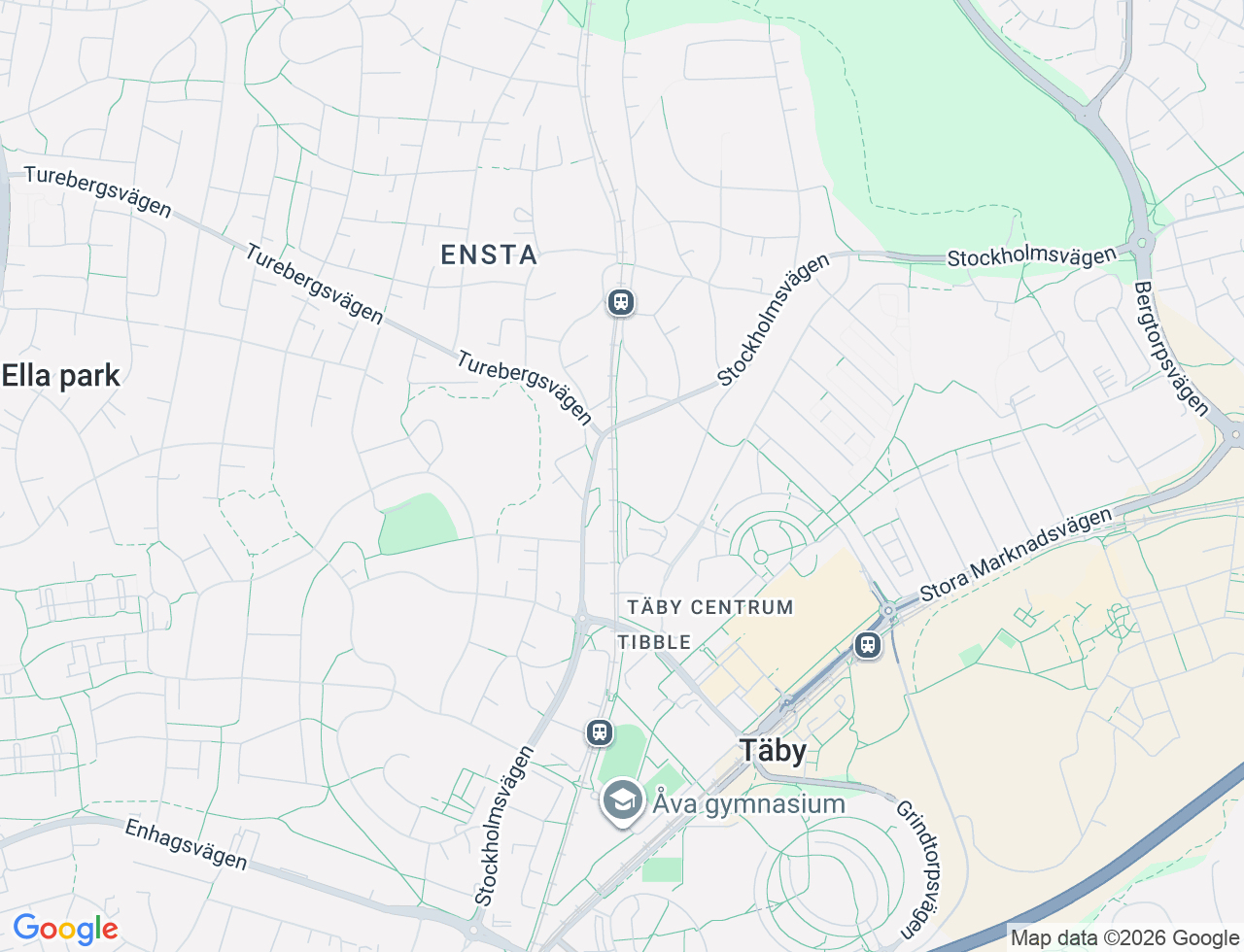 Karta över Värmevägen 10 i 36 Täby