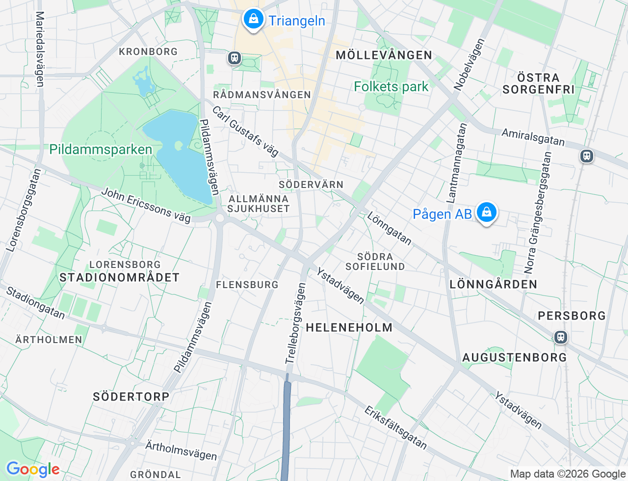 Karta över Värmlandsgatan 10 i 28 Malmö
