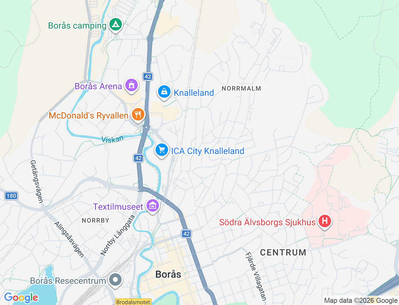 Karta över Vegagatan 8A i 35 Borås