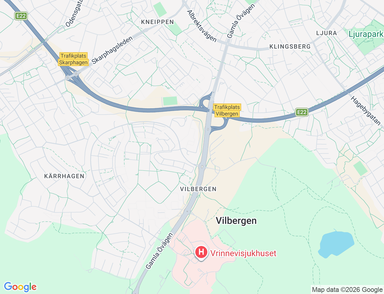 Karta över Vilbergsgatan 12 i 87 Norrköping