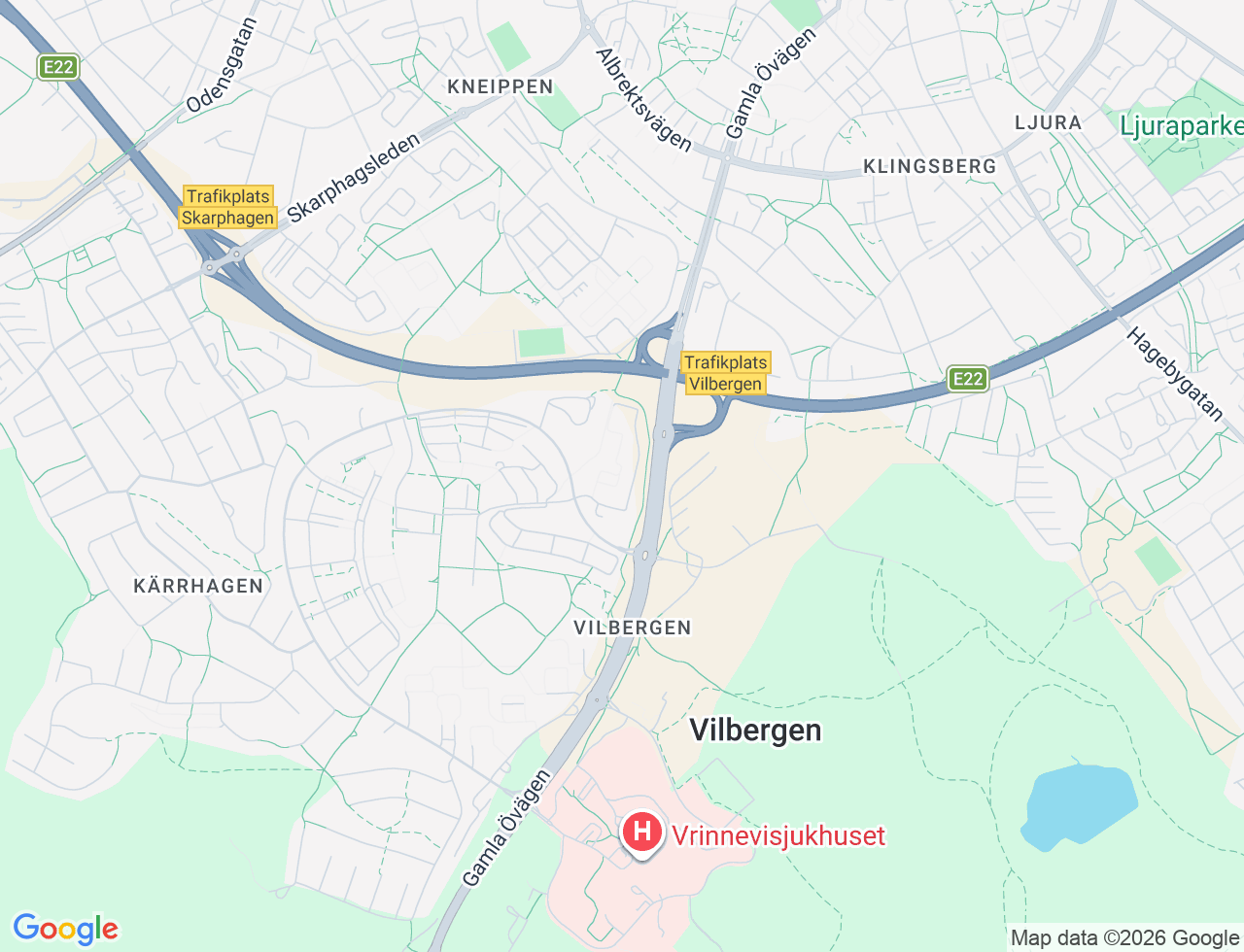 Karta över Vilbergsgatan 14 i 87 Norrköping