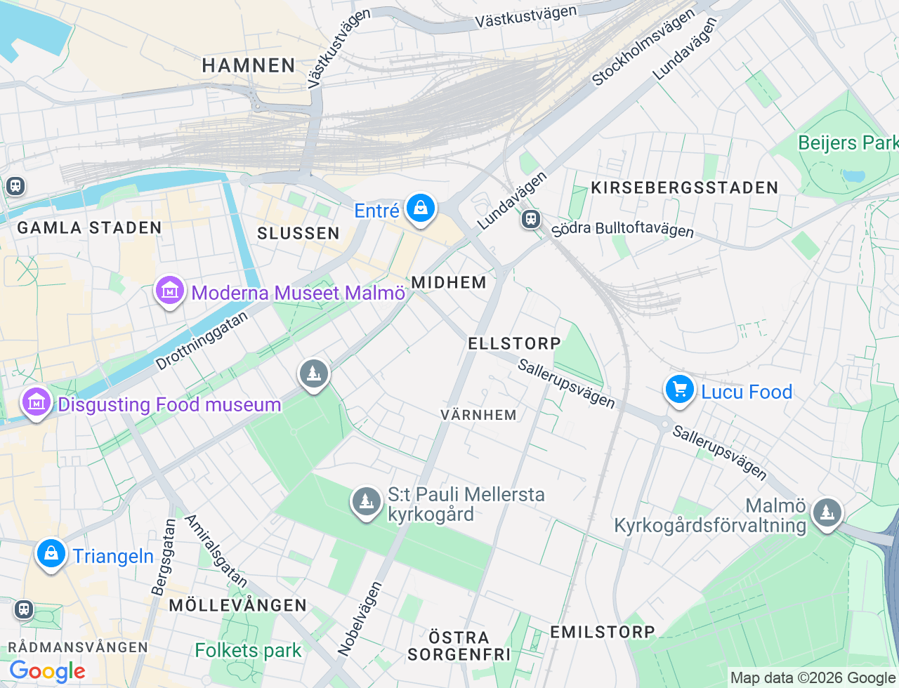 Karta över Zenithgatan 22 i 14 Malmö