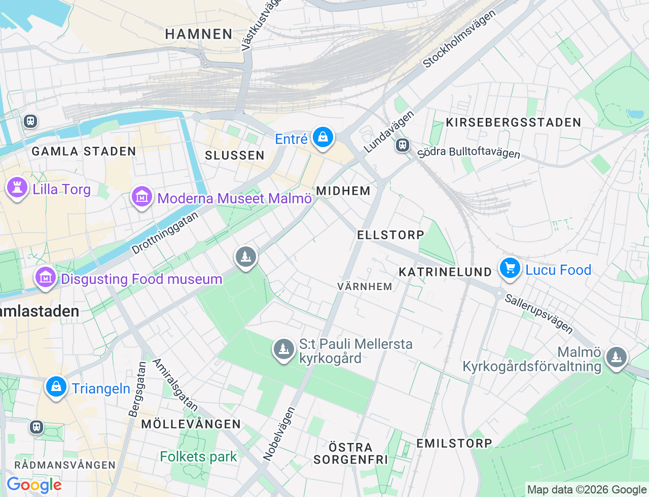 Karta över Zenithgatan 54 i 14 Malmö