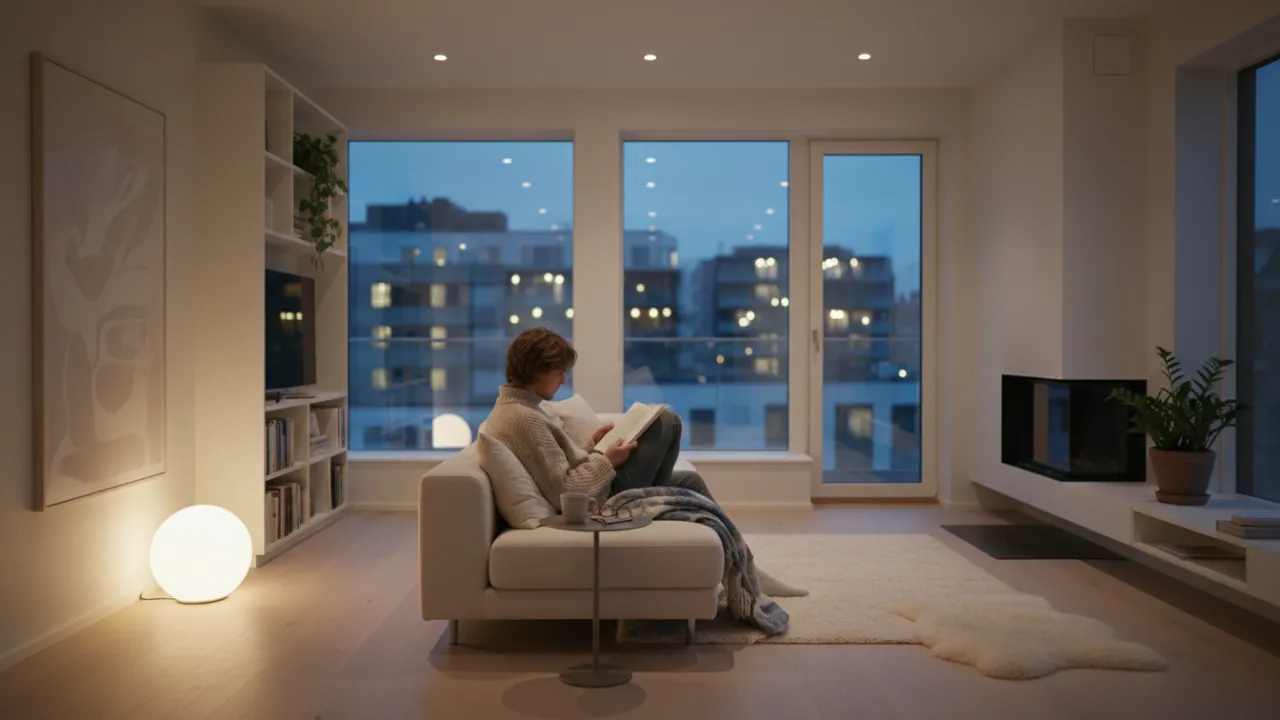 Illustration av ljudisolering och boendemiljö i en svensk hyresrätt.