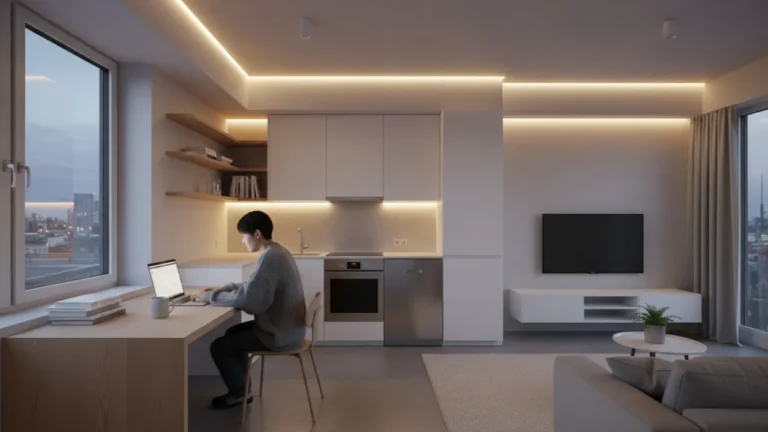 En modern och energieffektiv lägenhet i Sverige 2026.