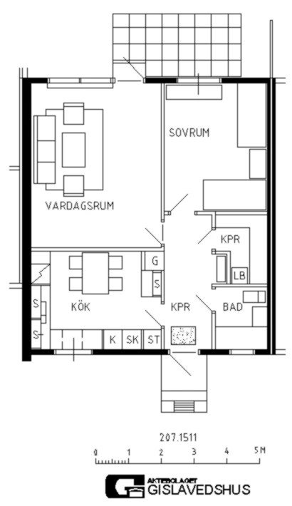 Planritning, Björkvägen 14 E