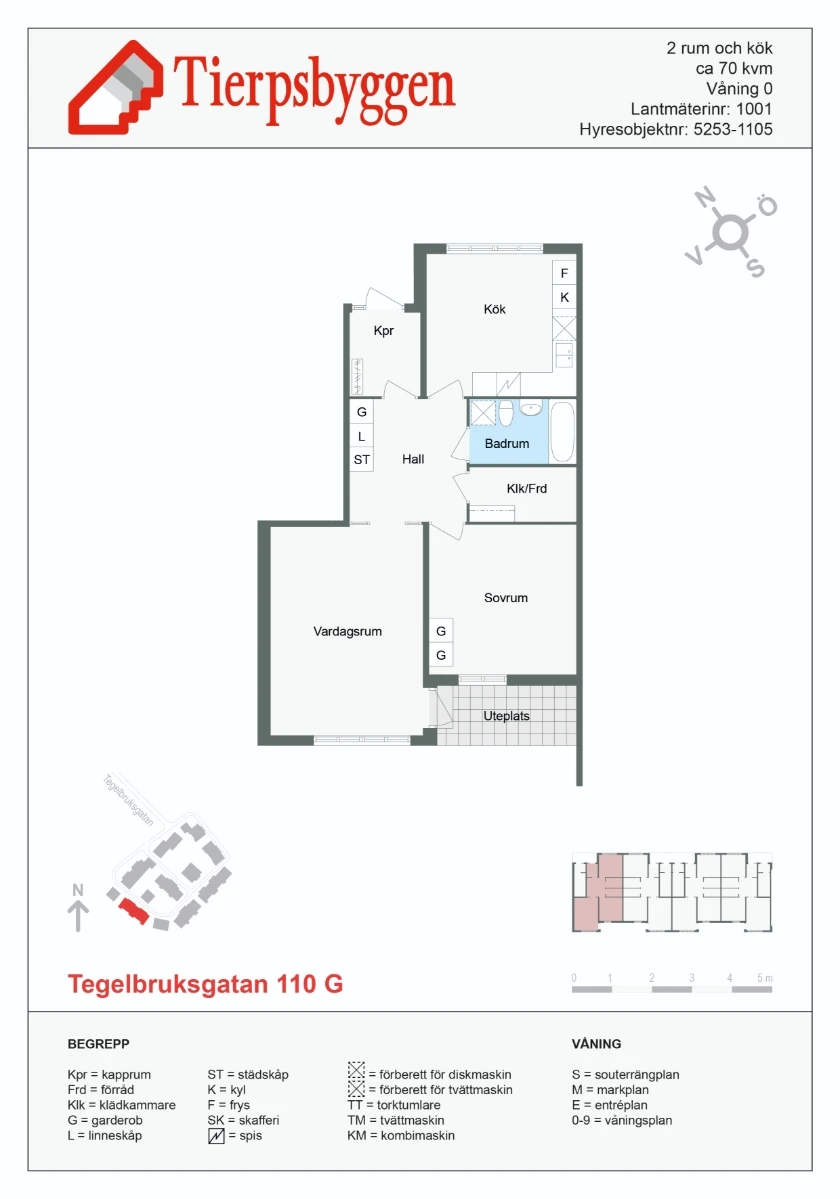 Planritning, Tegelbruksgatan 110G
