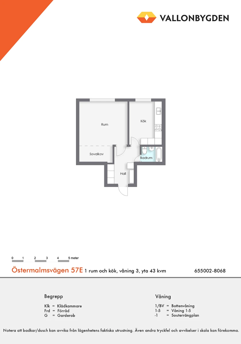 Planritning, Östermalmsvägen 57E