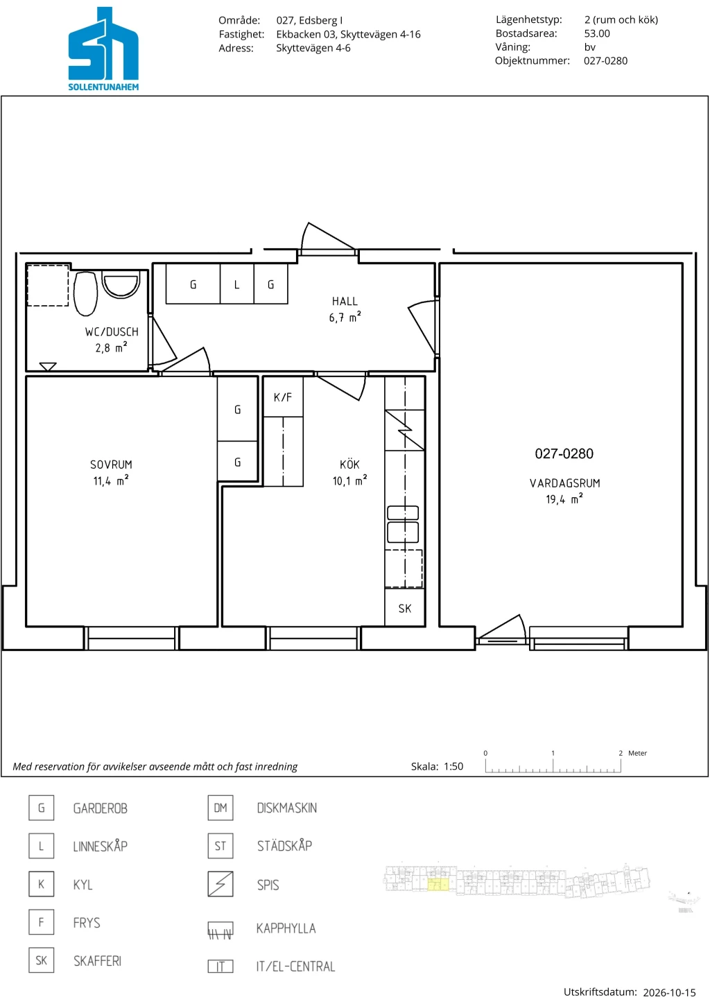 Planritning, Skyttevägen 6