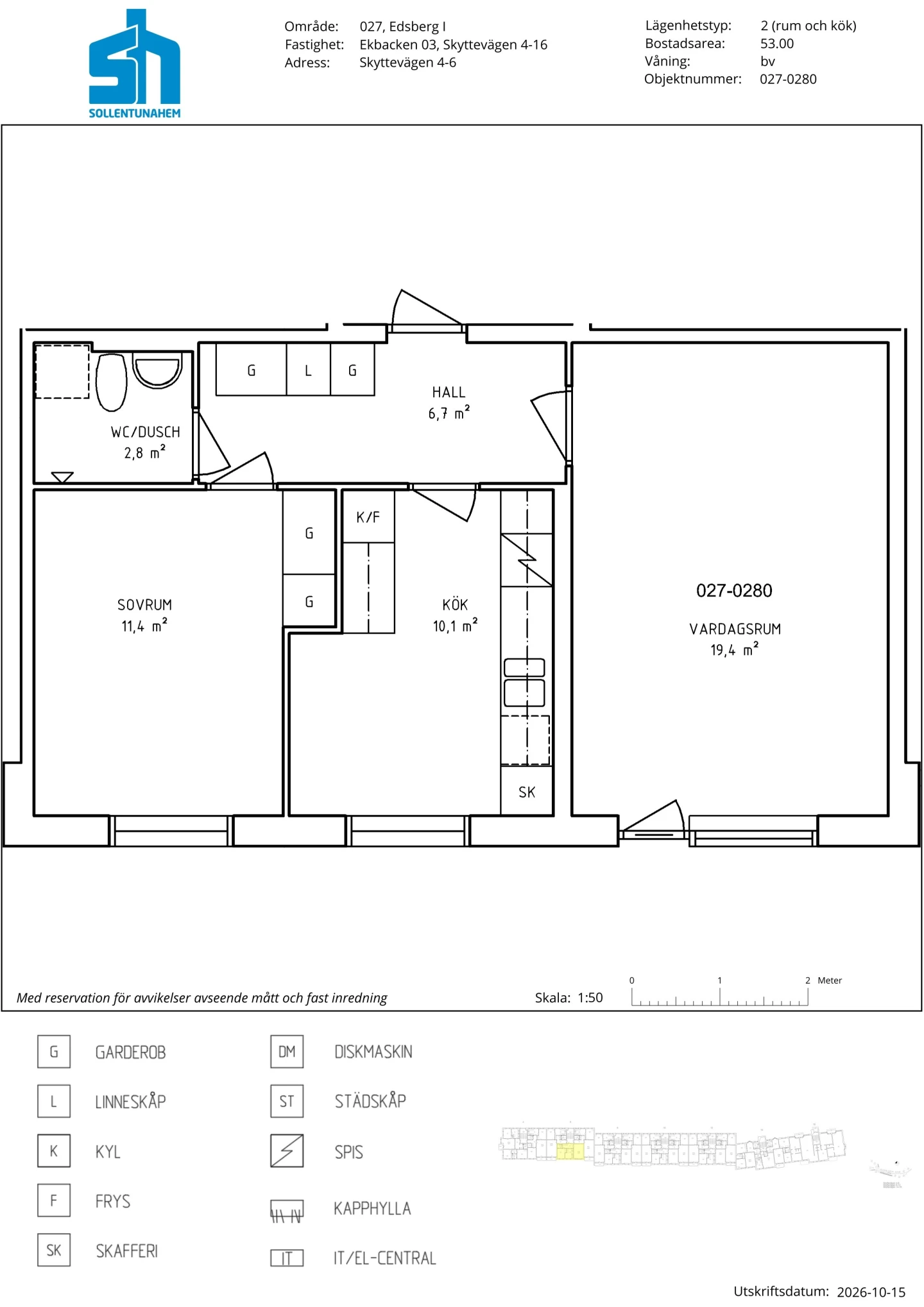 Planritning, Skyttevägen 6