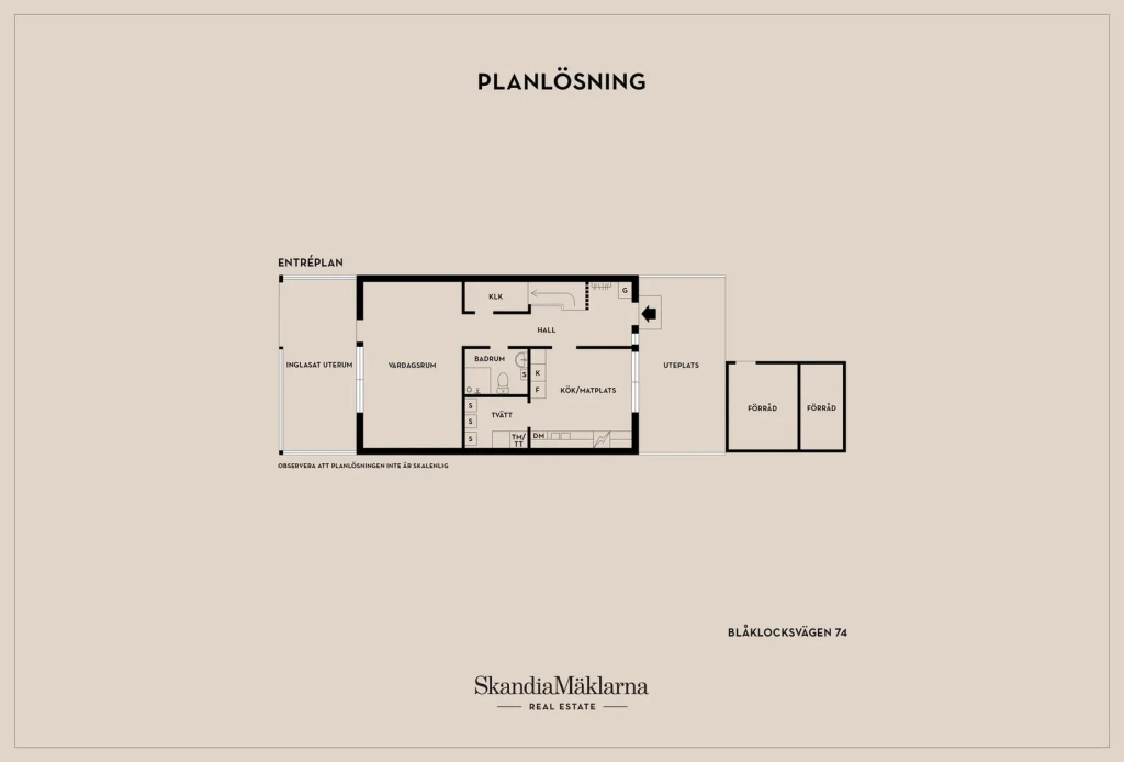 Planritning, Blåklocksvägen 74