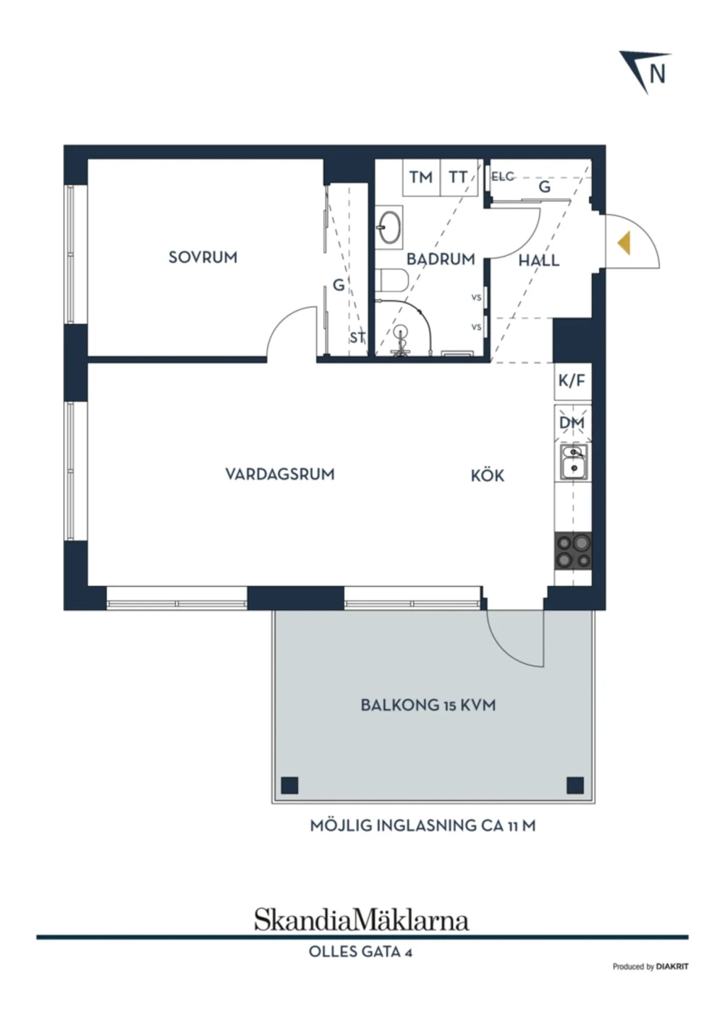 Planritning, Olles gata 4