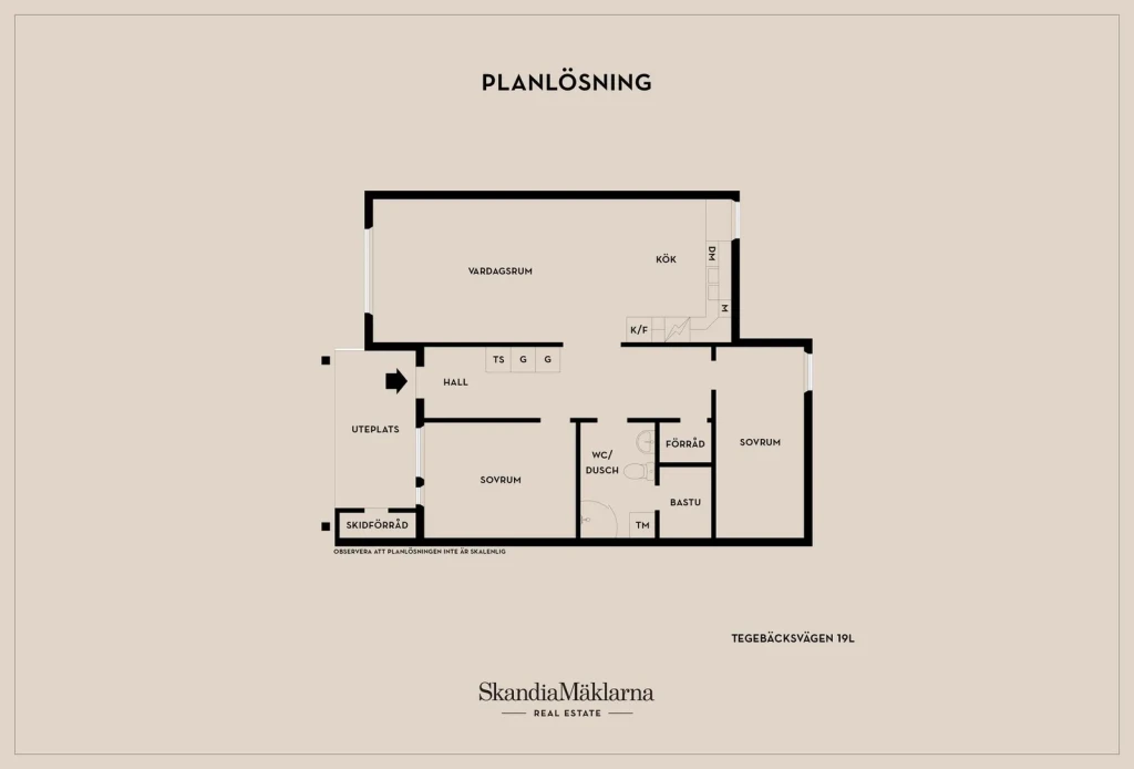 Planritning, Tegebäcksvägen 19L