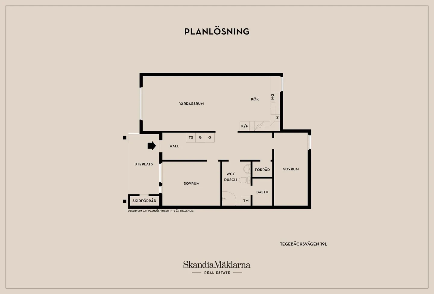 Planritning, Tegebäcksvägen 19L