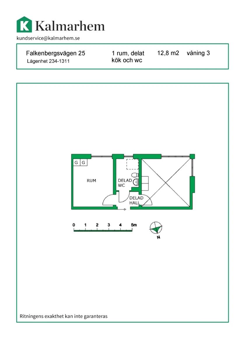 Planritning, Falkenbergsvägen 25