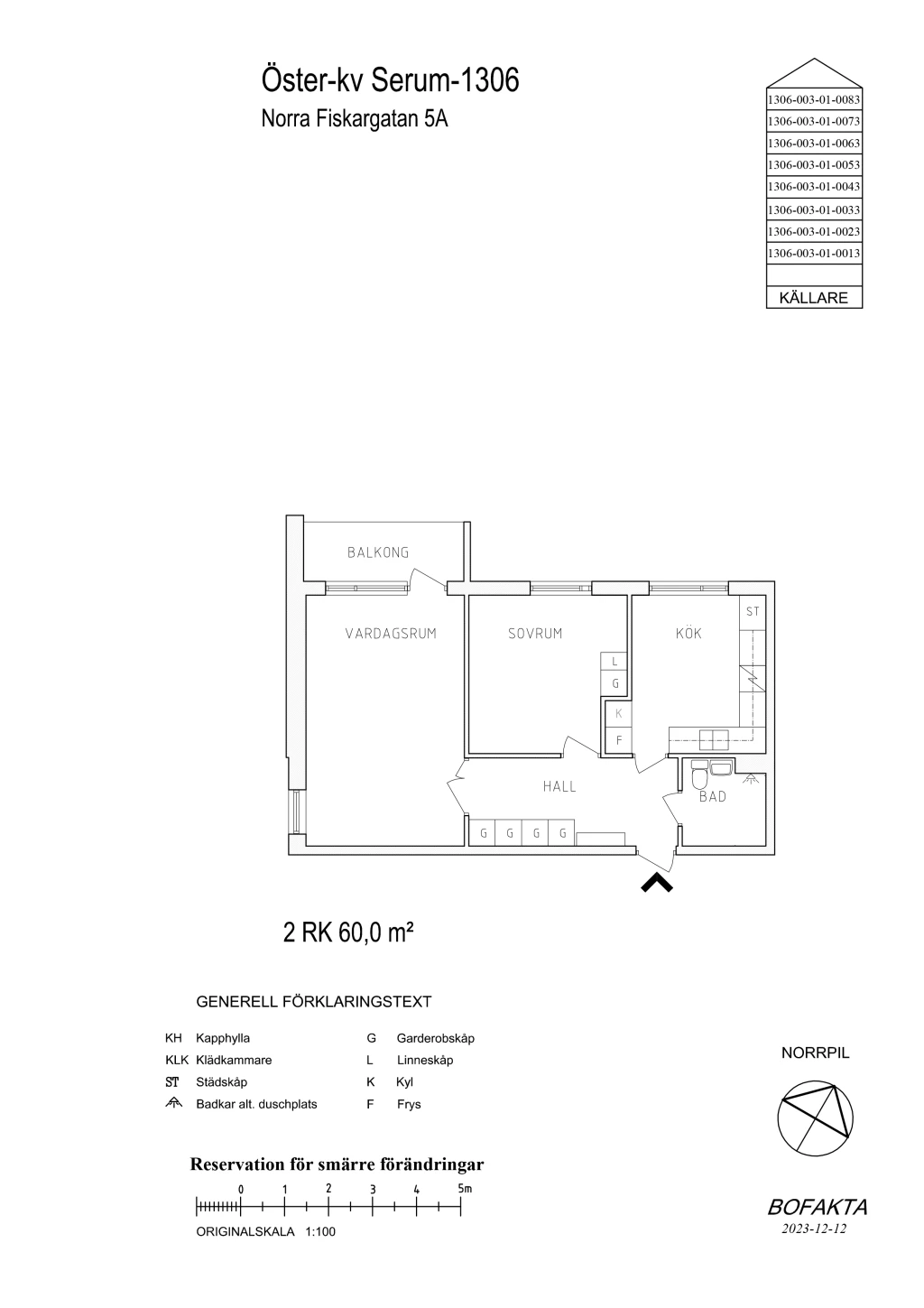Planritning, Norra Fiskargatan 5A