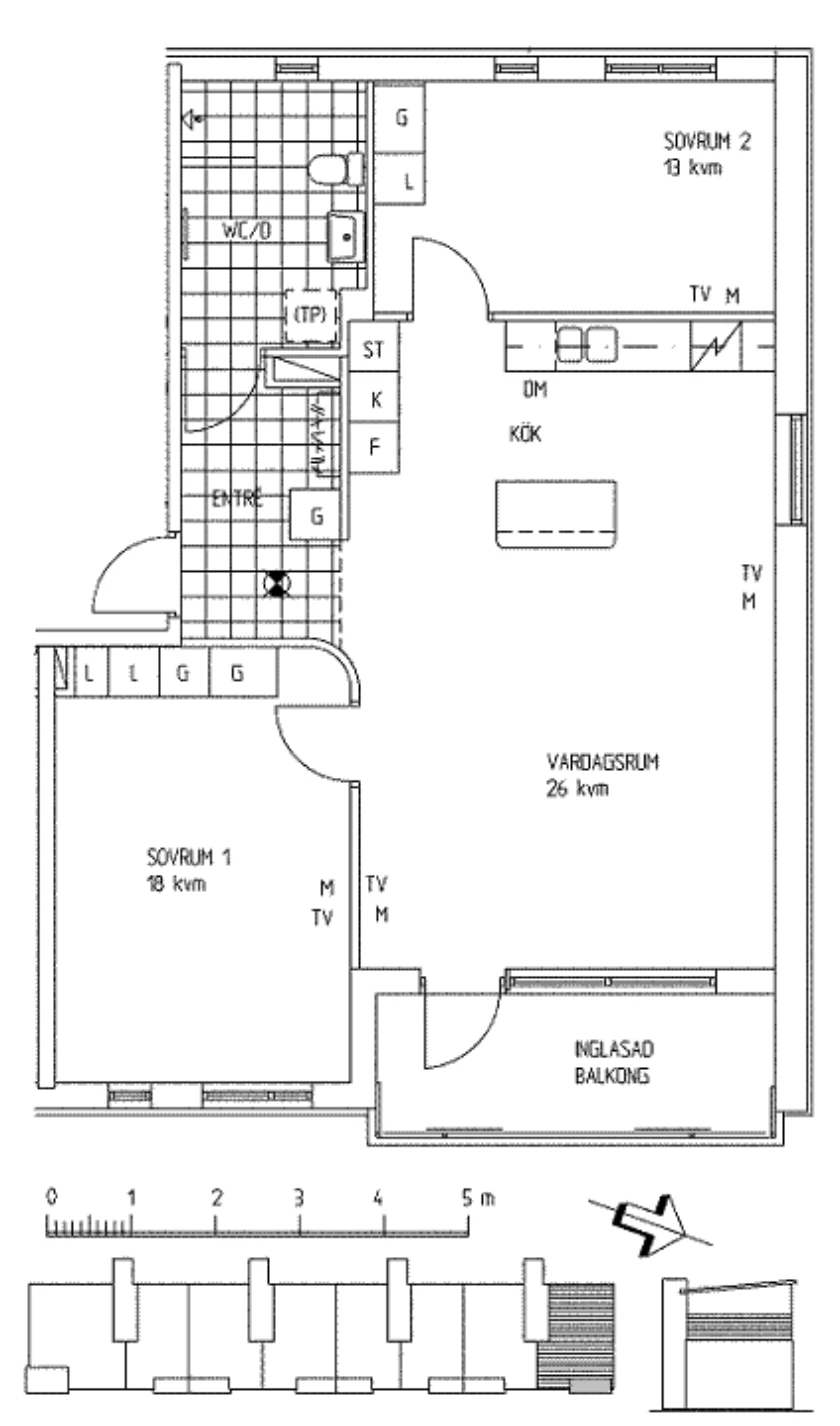 Planritning, Bruksgatan 9D